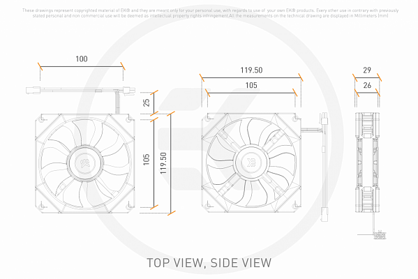 EK-Quantum Impulse 120 D-RGB - White (400-1800 rpm)