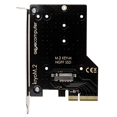 AuqaComputer kryoM.2 PCIe 3.0 x4 adapter for M.2 NGFF PCIe SSD, M-Key with water block