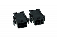 Phobya VGA Power Connector 6Pin female (square) incl. 6 Pins - 2 pcs black