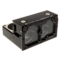 Koolance RP-452X2 Dual 5.25in Reservoir for 1-2 PMP-450/S Pumps, Rev.2.0
