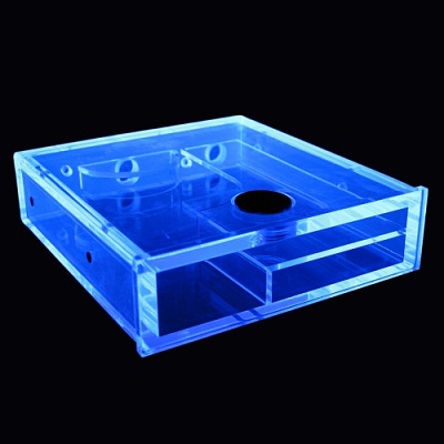 XSPC Single 5.25" Bay Reservoir UV Blue
