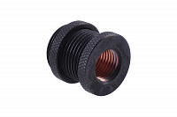 Alphacool HF bulkhead connector G1/4 - Deep Black