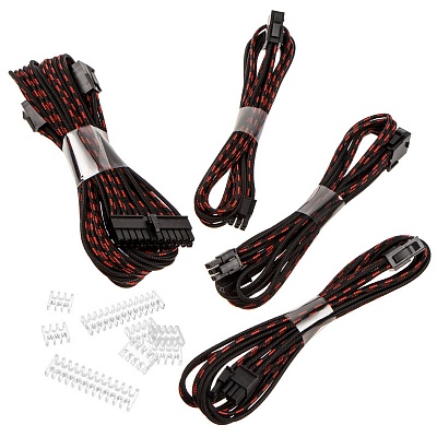 Phanteks Extension Cable Combo Pack S-Pattern - Black/Red