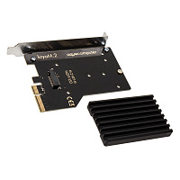 AuqaComputer kryoM.2 PCIe 3.0 x4 adapter for M.2 NGFF PCIe SSD, M-Key with passive heatsink