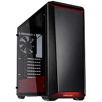 Phanteks Eclipse P400 Mid Tower Case, Tempered Glass - Black/Red