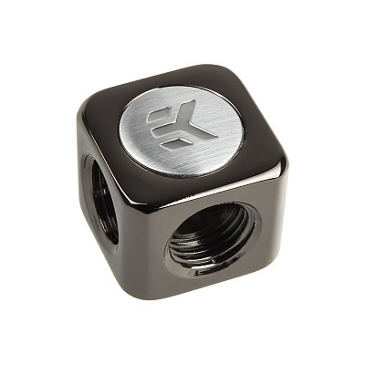 EK-AF X-Splitter 4F G1/4 - Black Nickel
