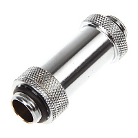 Bitspower Silver Shining Dual G1/4" Adjustable Aqua Link Pipe II (41-69MM)