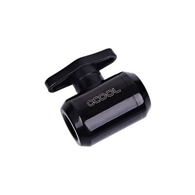Alphacool Eiszapfen 2-way ball valve G1/4 - Deep Black